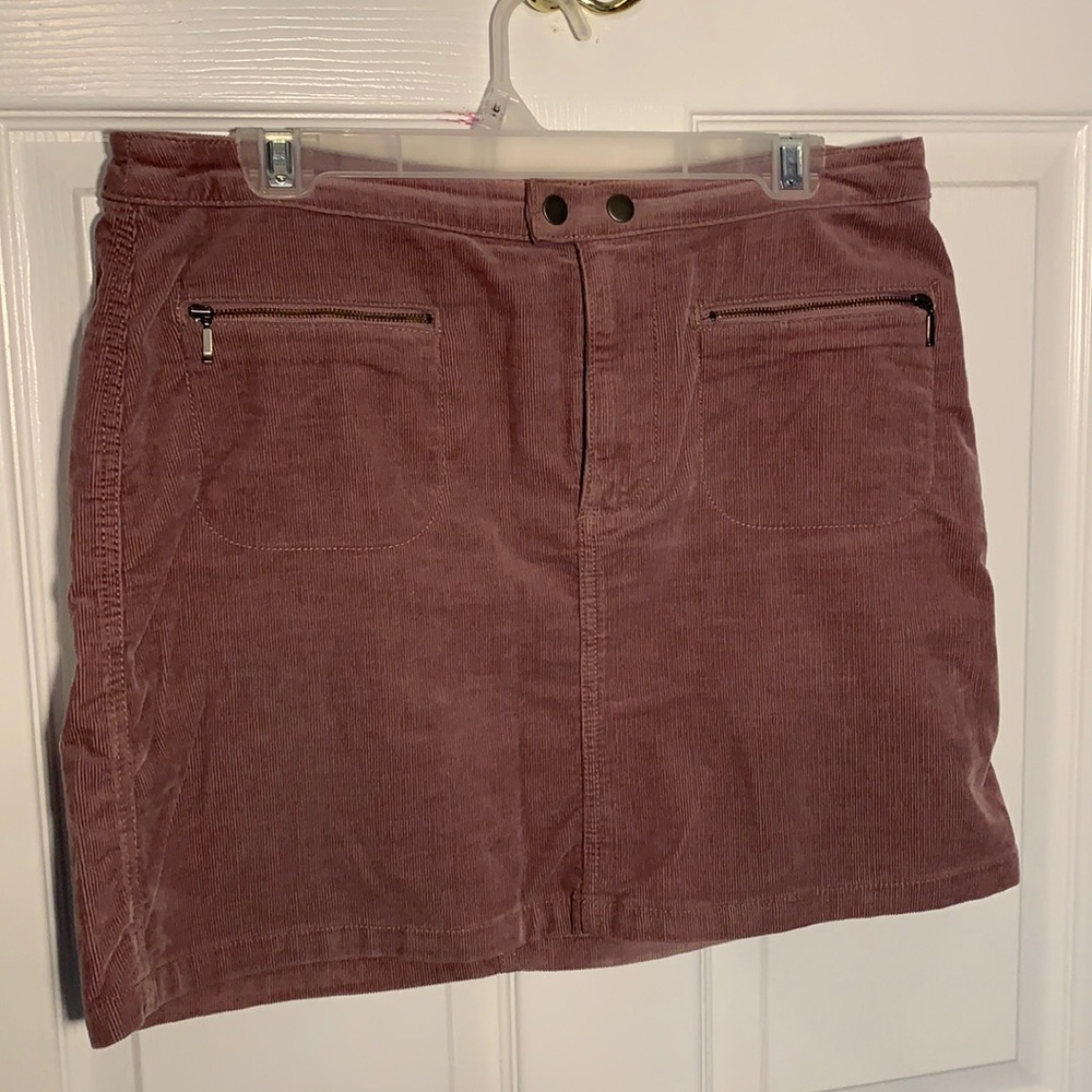 mauve corduroy skirt